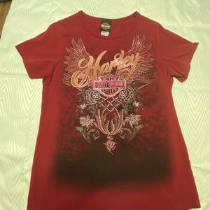 Harley Davidson Women’s burgundy XL Bling t-shirt